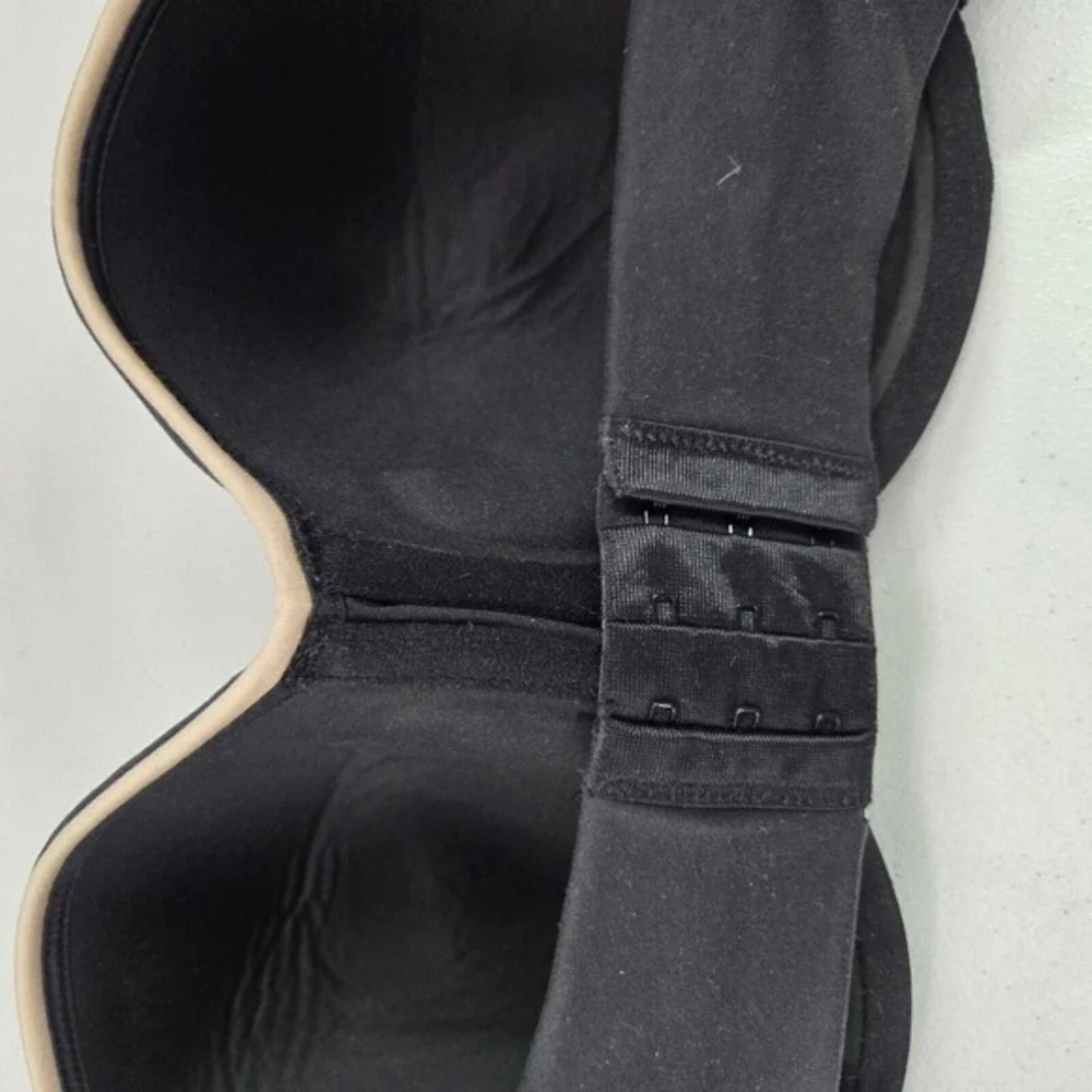 Lilyette Women Bra 38D‎ Black Multiway Lightly Lined Underwire NO STRAPS